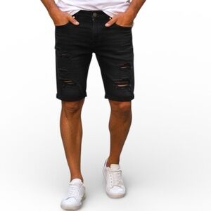 American Eagle AirFlex+ Black Distressed Denim Shorts Men’s Size 31